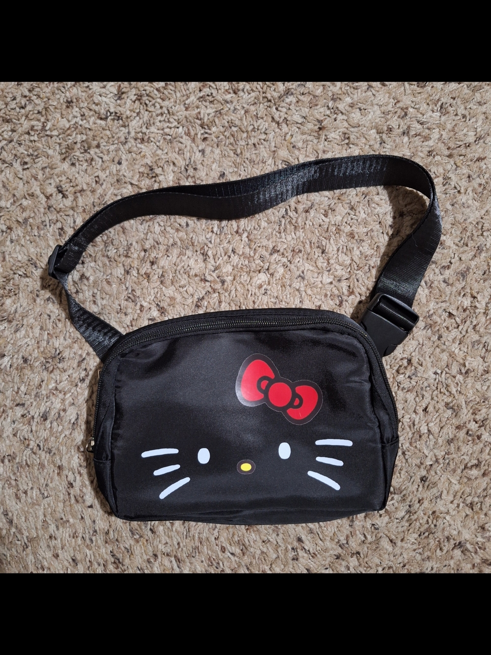Sanrio Hello Kitty Black Belt Bag Fanny Pack Crossbody
